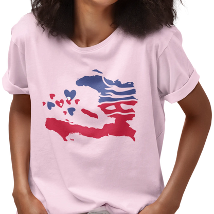 Créolofolie - T-Shirt - T-shirt – Haïti Map Luv
