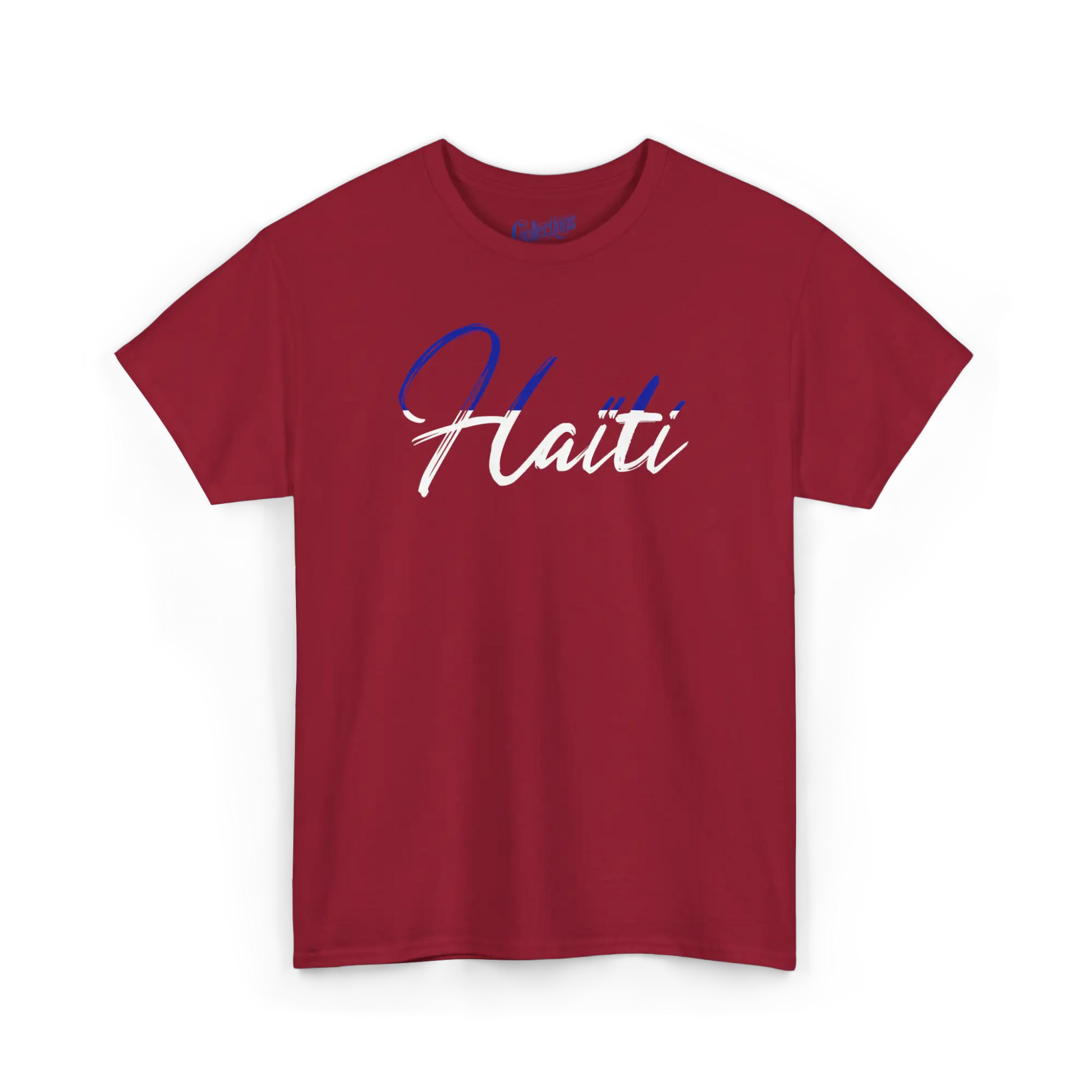 Créolofolie - T-Shirt - T-shirt – Haïti Script - Cardinal / S / M