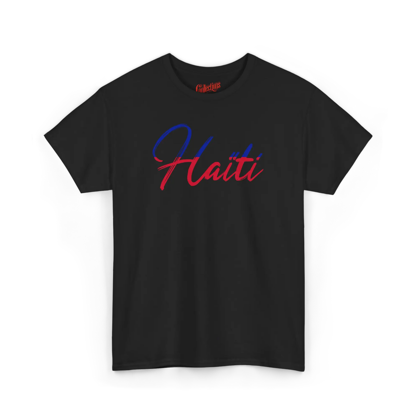 Créolofolie - T-Shirt - T-shirt – Haïti Script - Noir / S / M