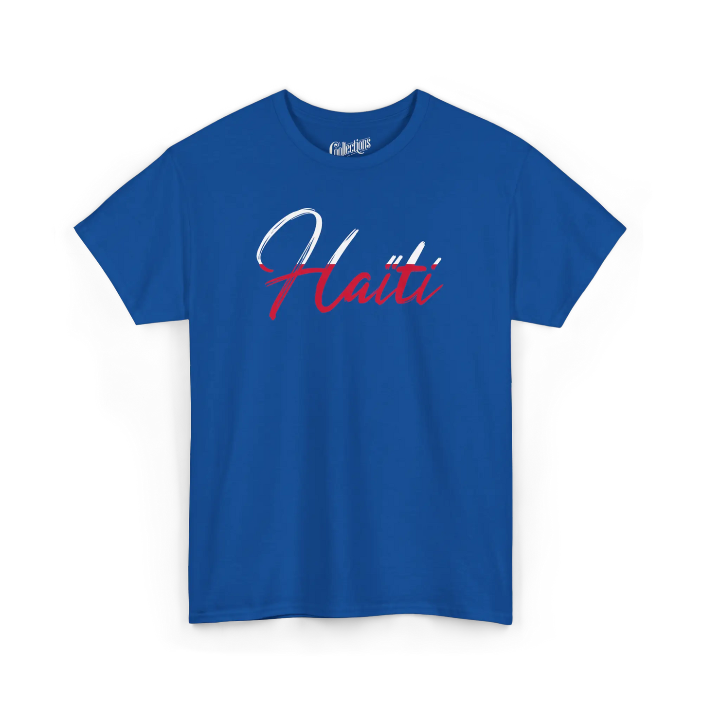 Créolofolie - T-Shirt - T-shirt – Haïti Script - Royal / S / M