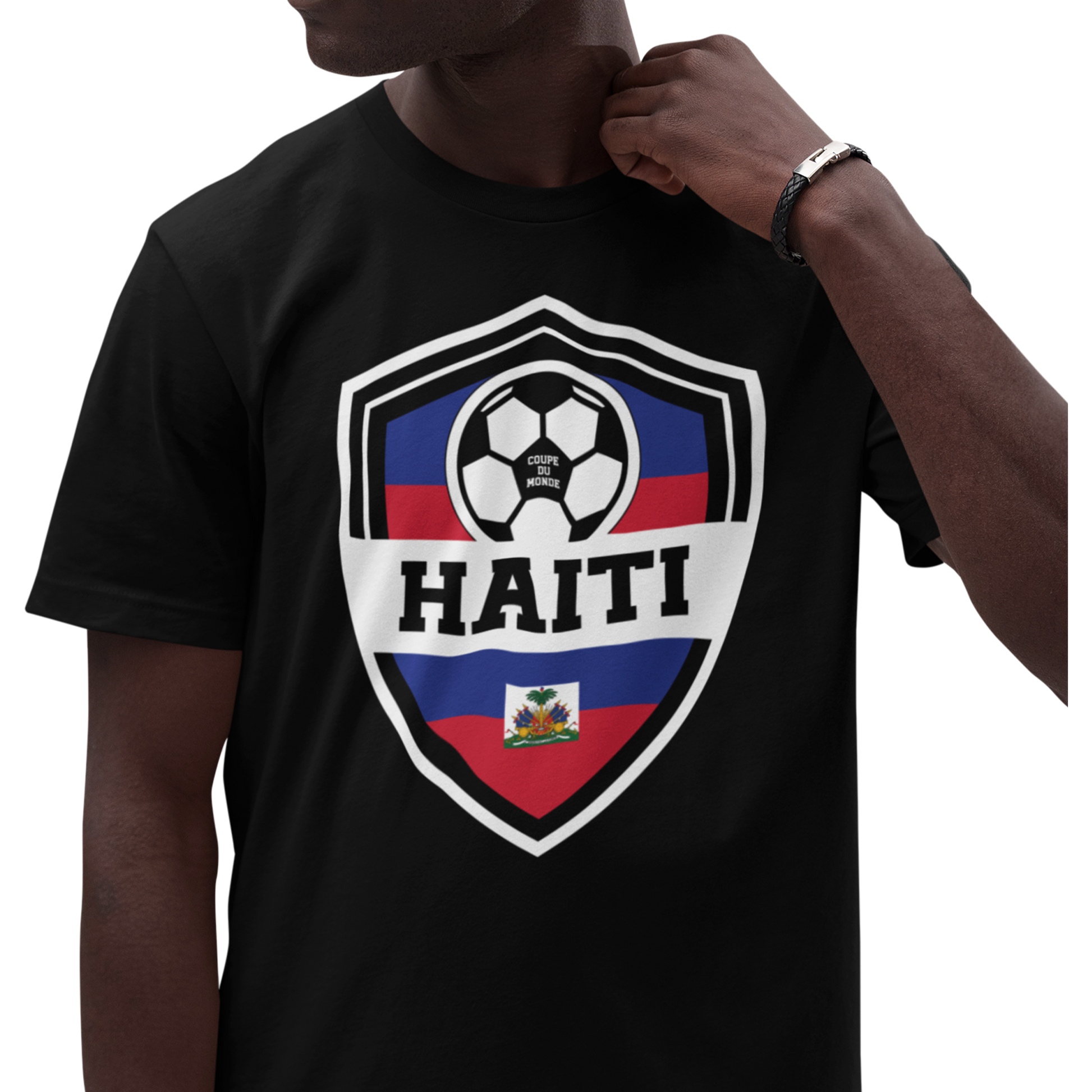 Creolofolie - t-shirt - T-shirt – Haïti Soccer 2026 – Écusson