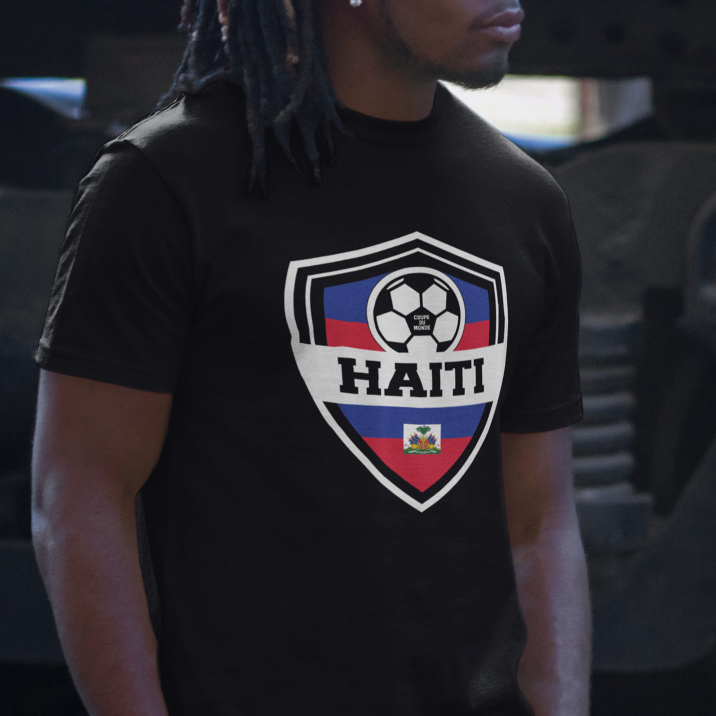 Creolofolie - t-shirt - T-shirt – Haïti Soccer 2026 – Écusson