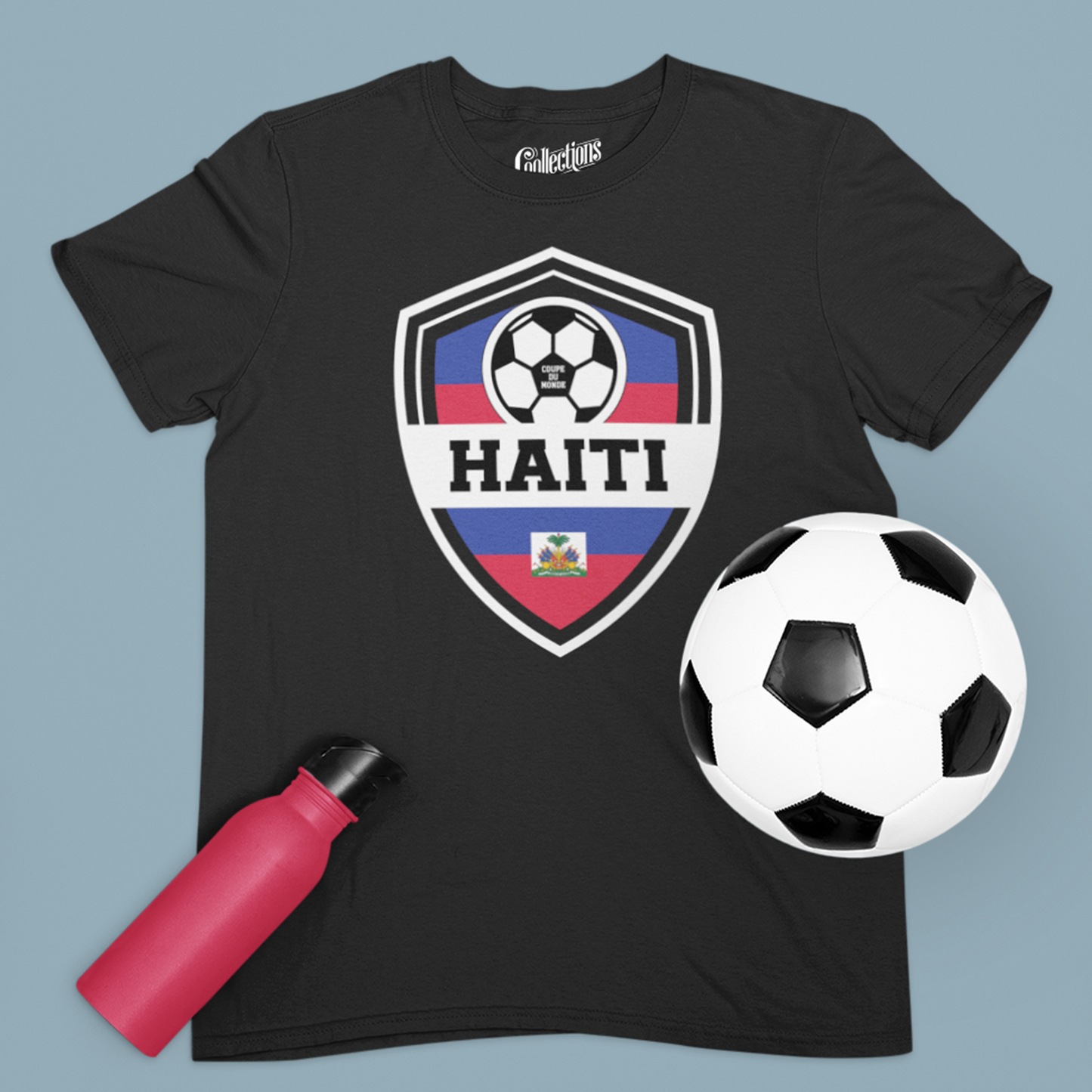 Creolofolie - t-shirt - T-shirt – Haïti Soccer 2026 – Écusson