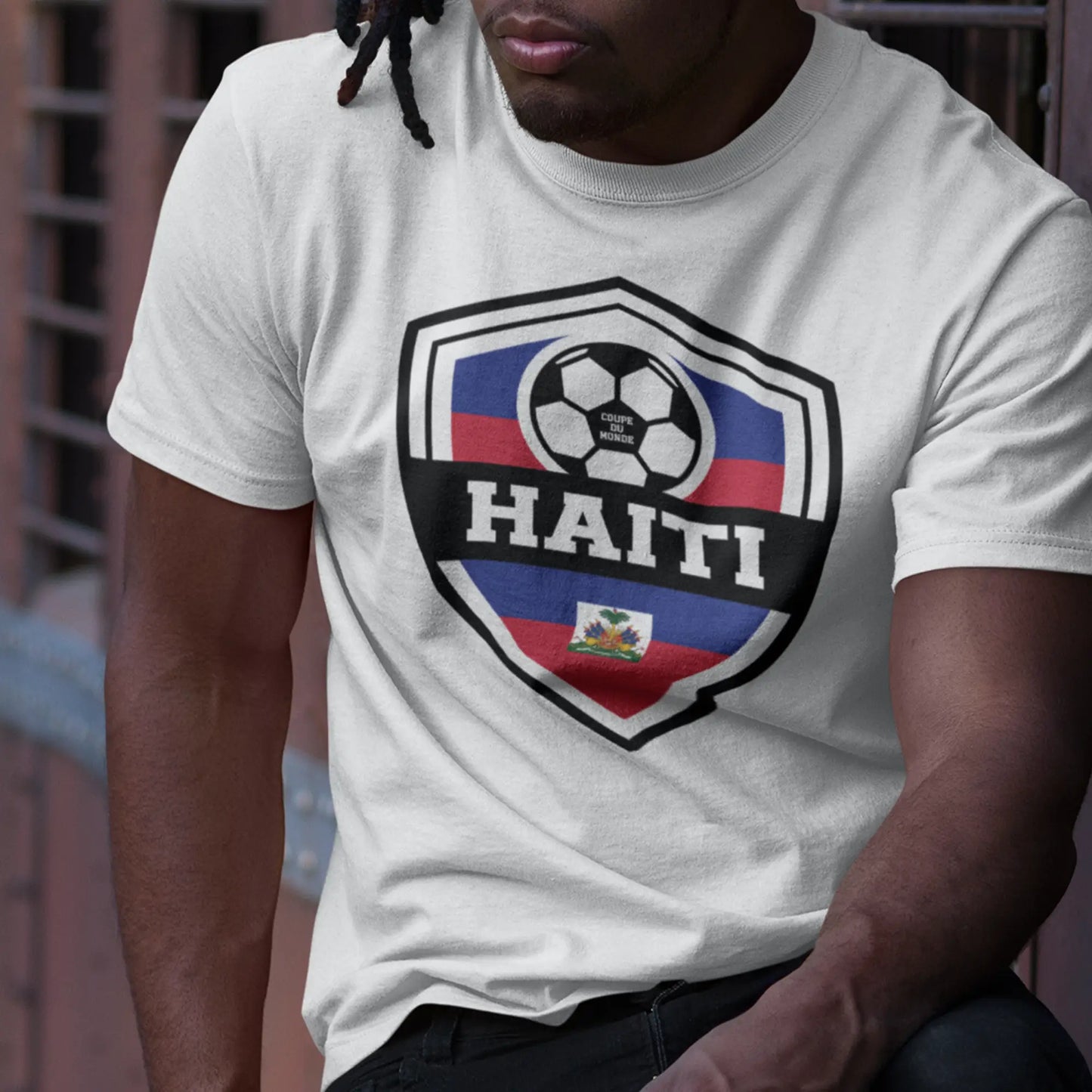 Creolofolie - t-shirt - T-shirt – Haïti Soccer 2026 – Écusson