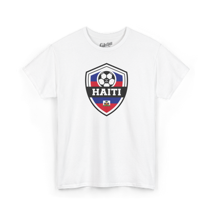 Creolofolie - t-shirt - T-shirt – Haïti Soccer 2026 – Écusson - Blanc / S / M