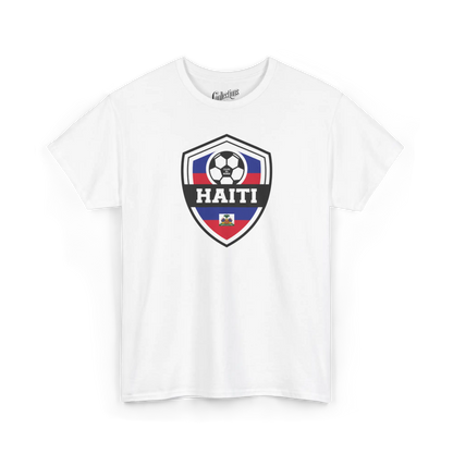 Creolofolie - t-shirt - T-shirt – Haïti Soccer 2026 – Écusson - Blanc / S / M