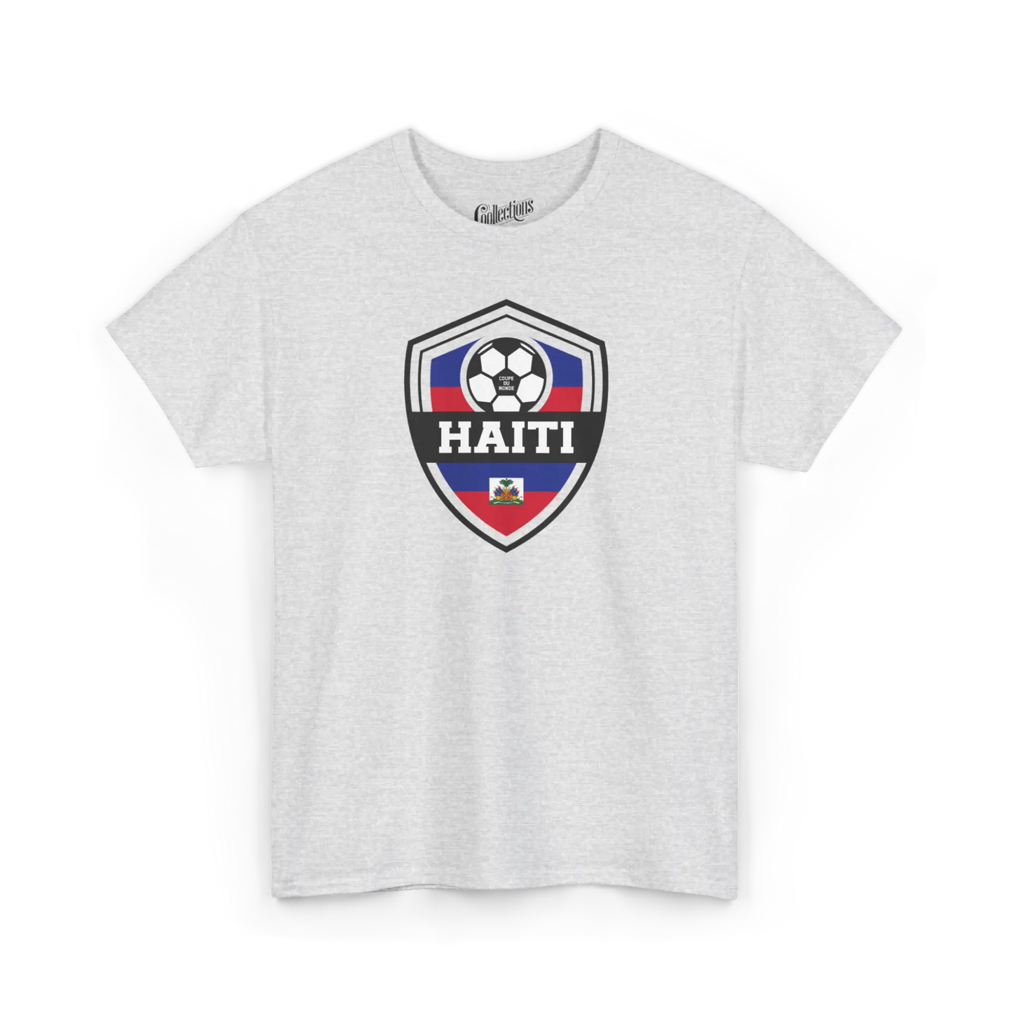 Creolofolie - t-shirt - T-shirt – Haïti Soccer 2026 – Écusson - Gris cendre / S / M
