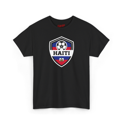 Creolofolie - t-shirt - T-shirt – Haïti Soccer 2026 – Écusson - Noir / S / M