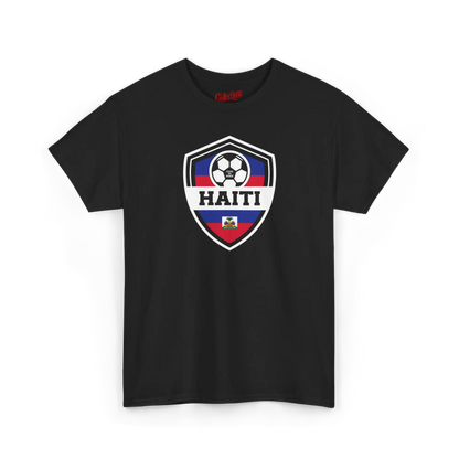Creolofolie - t-shirt - T-shirt – Haïti Soccer 2026 – Écusson - Noir / S / M