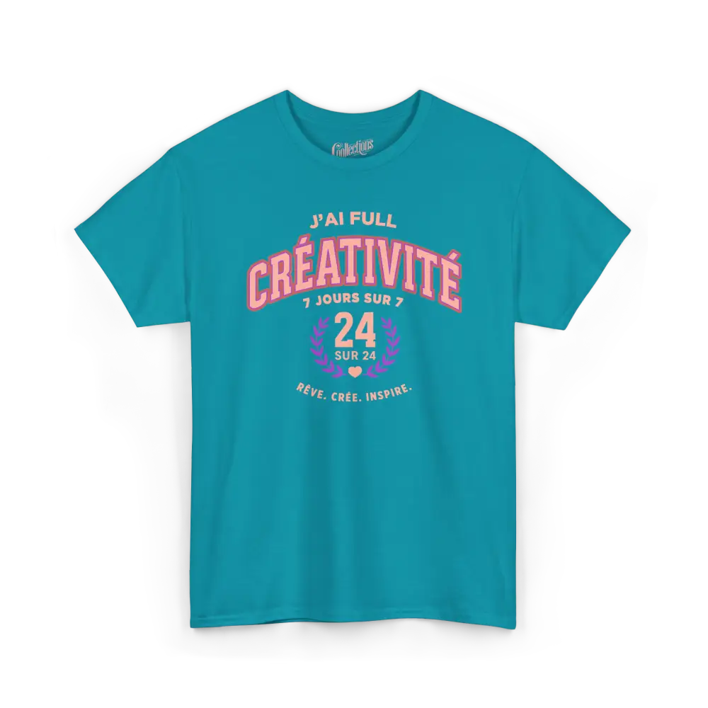 Vie d’Phoqué - T-Shirt - T-shirt - J’ai full créativité (7 jours sur 7 24/24) - Tropical / S / M