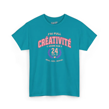 Vie d’Phoqué - T-Shirt - T-shirt - J’ai full créativité (7 jours sur 7 24/24) - Tropical / S / M