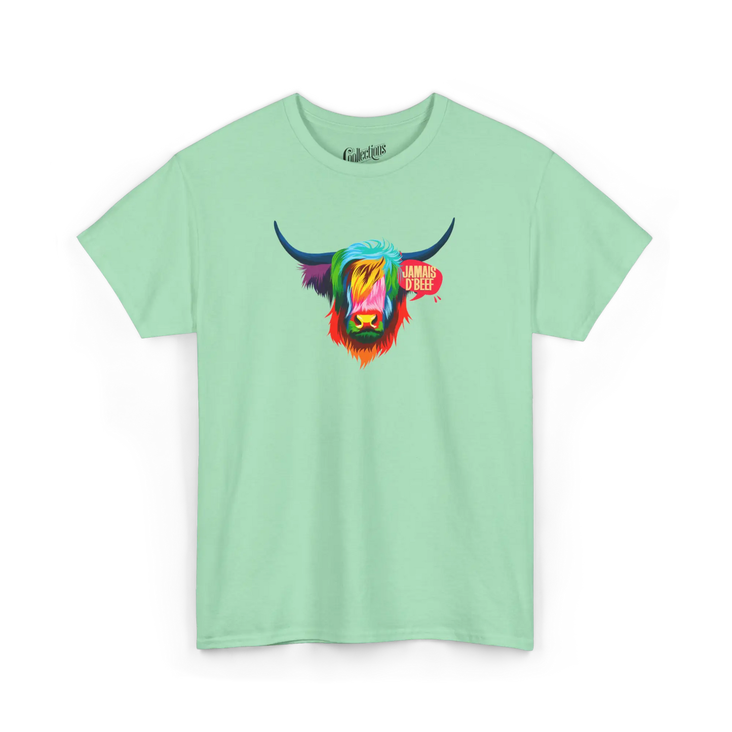 Les Poilus - T-Shirt - T-shirt – Jamais d’beef - Menthe / S / M