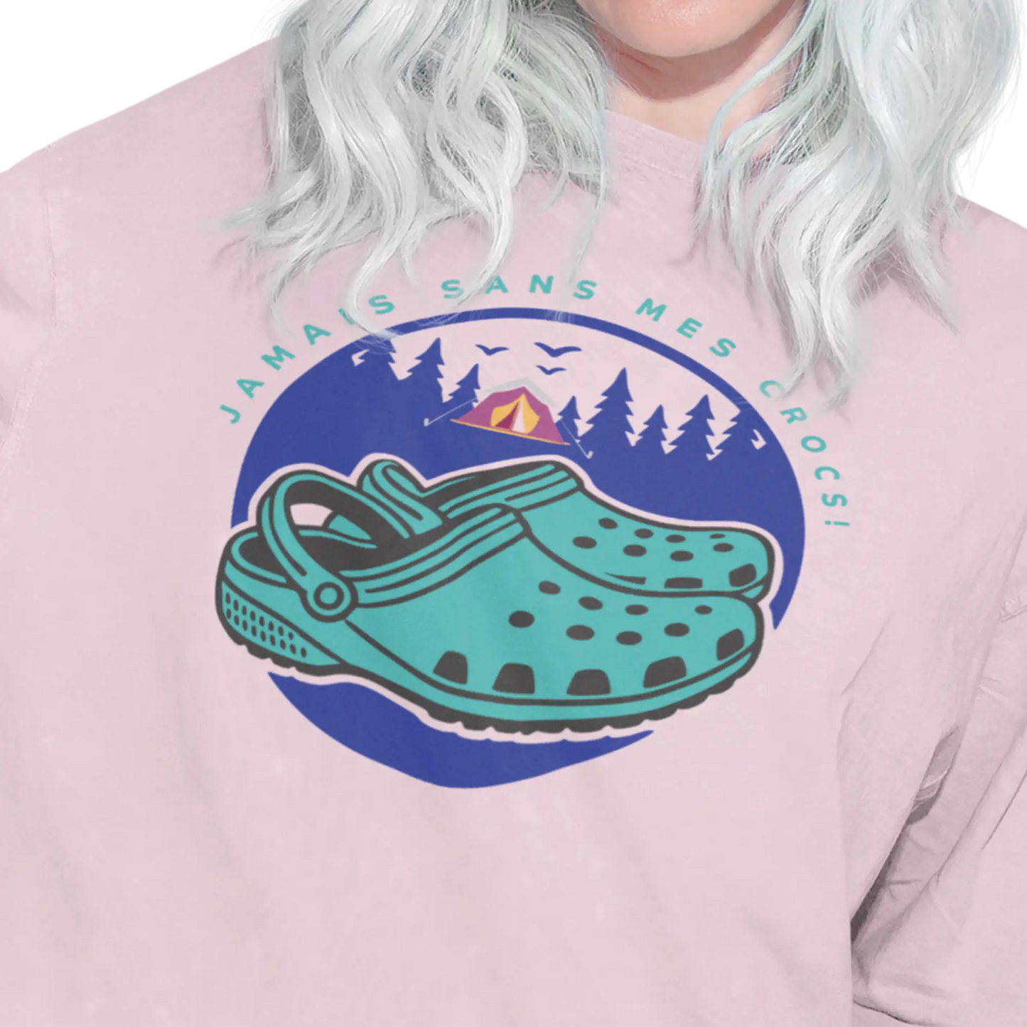 #camping - T-Shirt - T-shirt - Jamais sans mes crocs