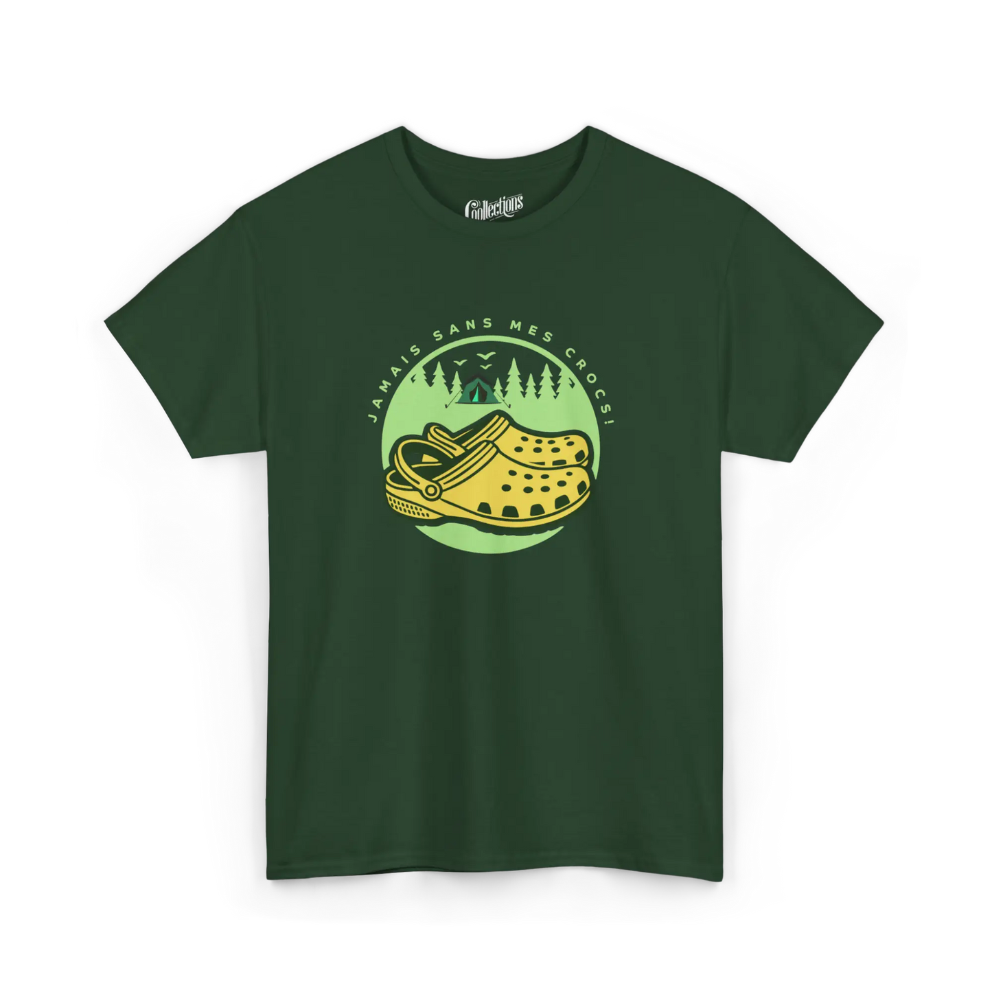 #camping - T-Shirt - T-shirt - Jamais sans mes crocs - Forêt / S / M