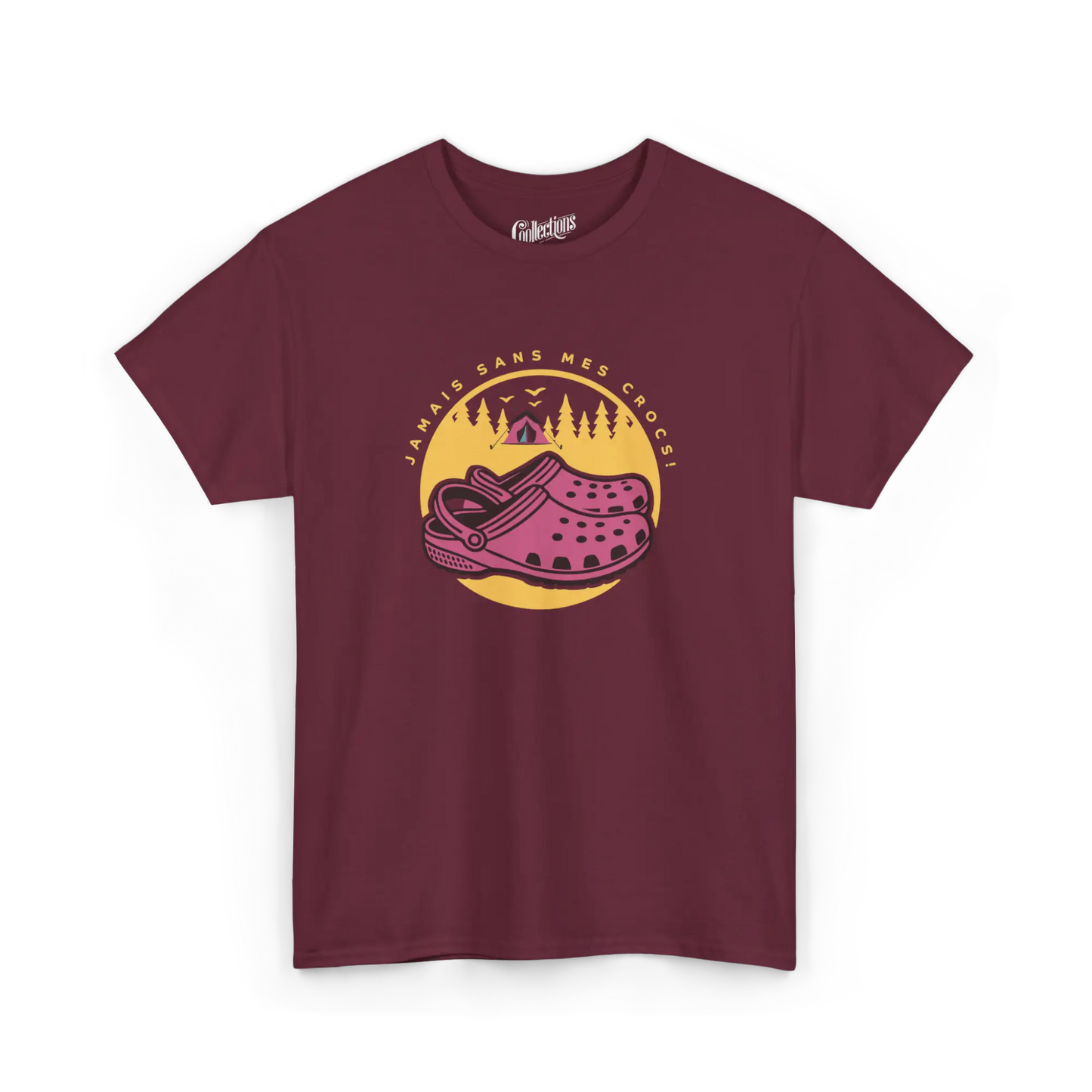 #camping - T-Shirt - T-shirt - Jamais sans mes crocs - Marron / S / M