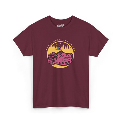#camping - T-Shirt - T-shirt - Jamais sans mes crocs - Marron / S / M