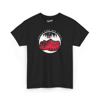 #camping - T-Shirt - T-shirt - Jamais sans mes crocs - Noir / S / M