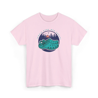 #camping - T-Shirt - T-shirt - Jamais sans mes crocs - Rose clair / S / M