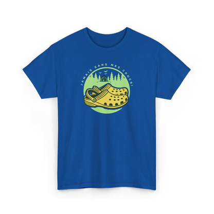 #camping - T-Shirt - T-shirt - Jamais sans mes crocs - Royal / S / M