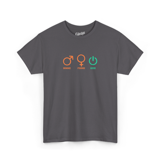 Gameur - T-Shirt - T-shirt - Je suis geek - Charbon / S / M