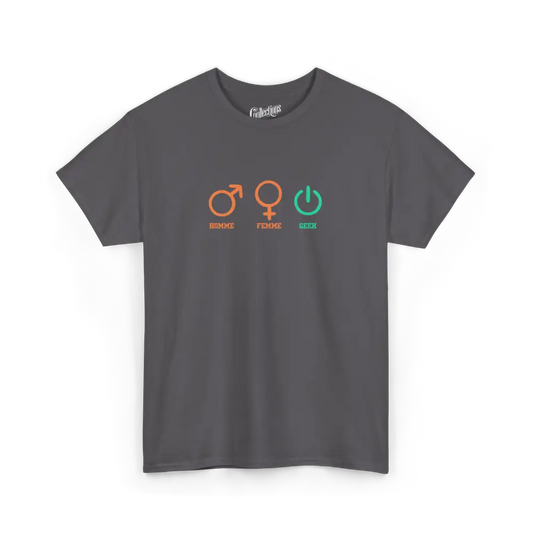 Gameur - T-Shirt - T-shirt - Je suis geek - Charbon / S / M