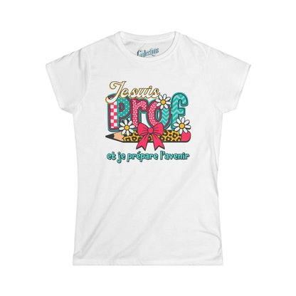 Vie d’Prof - T-Shirt - T-shirt - Je suis prof et je prépare l’avenir - Blanc / S / M