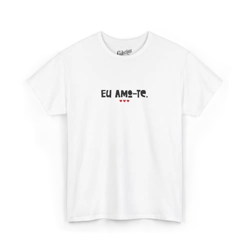 Saint-Valentin - T-Shirt - T-shirt - Je t’aime ’Eu amo-te’ - Portugais - Blanc / S / M