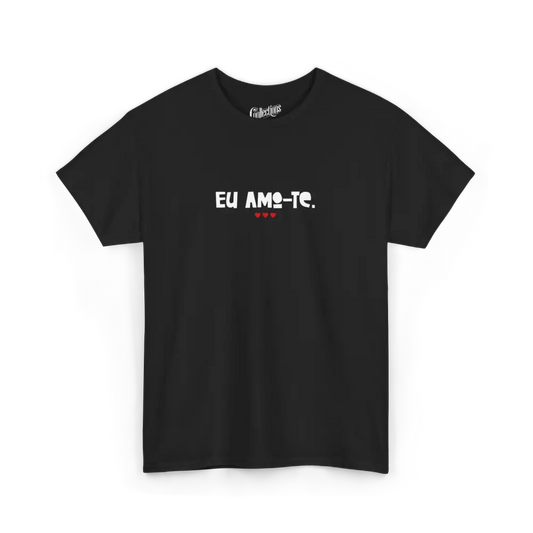 Saint-Valentin - T-Shirt - T-shirt - Je t’aime ’Eu amo-te’ - Portugais - Noir / S / M