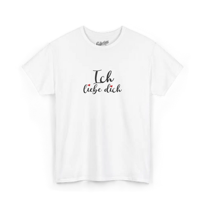 Saint-Valentin - T-Shirt - T-shirt - Je t’aime ’Ich liebe dich’ - Allemand - Blanc / S / M
