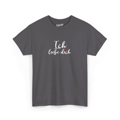 Saint-Valentin - T-Shirt - T-shirt - Je t’aime ’Ich liebe dich’ - Allemand - Charbon / S / M