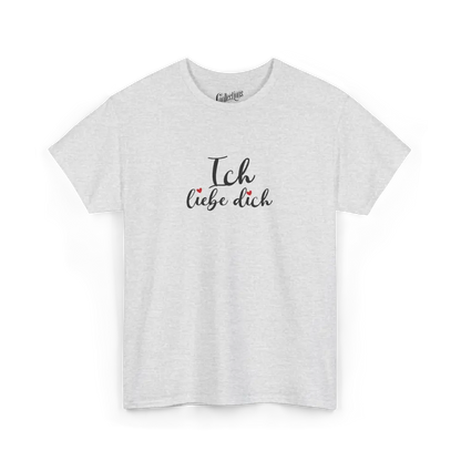 Saint-Valentin - T-Shirt - T-shirt - Je t’aime ’Ich liebe dich’ - Allemand - Gris cendre / S / M