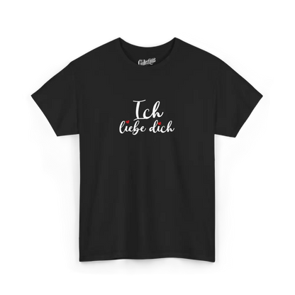 Saint-Valentin - T-Shirt - T-shirt - Je t’aime ’Ich liebe dich’ - Allemand - Noir / S / M