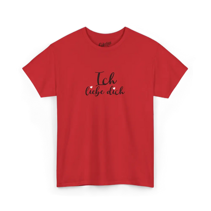 Saint-Valentin - T-Shirt - T-shirt - Je t’aime ’Ich liebe dich’ - Allemand - Rouge / S / M