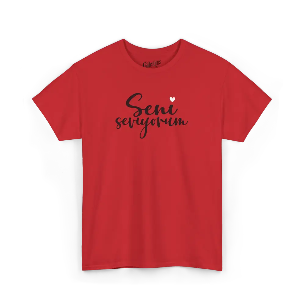 Saint-Valentin - T-Shirt - T-shirt - Je t’aime ’Seni seviyorum’ - Turc