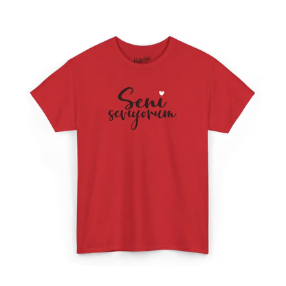 Saint-Valentin - T-Shirt - T-shirt - Je t’aime ’Seni seviyorum’ - Turc