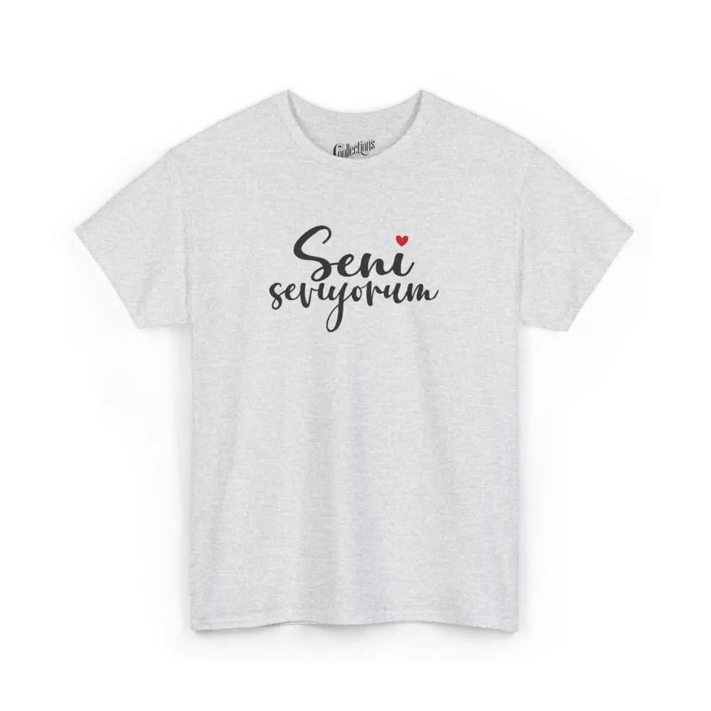 Saint-Valentin - T-Shirt - T-shirt - Je t’aime ’Seni seviyorum’ - Turc