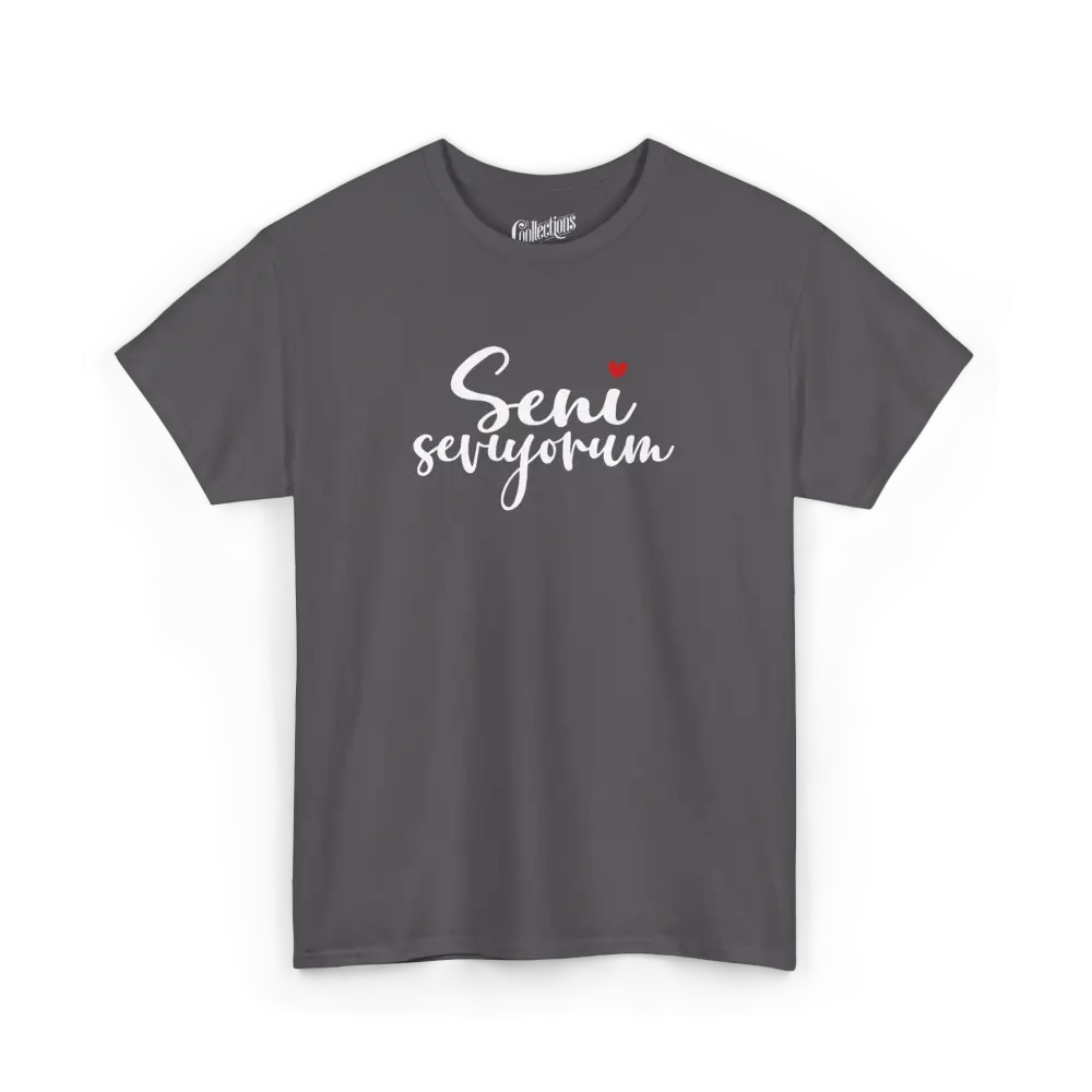 Saint-Valentin - T-Shirt - T-shirt - Je t’aime ’Seni seviyorum’ - Turc
