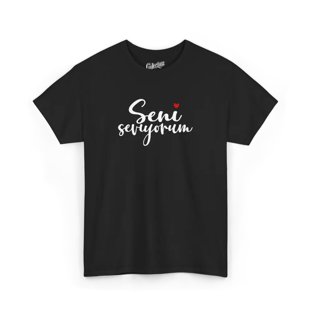 Saint-Valentin - T-Shirt - T-shirt - Je t’aime ’Seni seviyorum’ - Turc