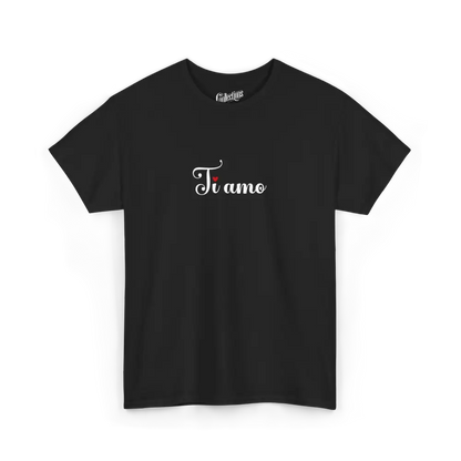 Saint-Valentin - T-Shirt - T-shirt - Je t’aime ’Ti amo’ - Italien - Noir / S / M