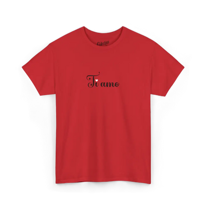 Saint-Valentin - T-Shirt - T-shirt - Je t’aime ’Ti amo’ - Italien - Rouge / S / M