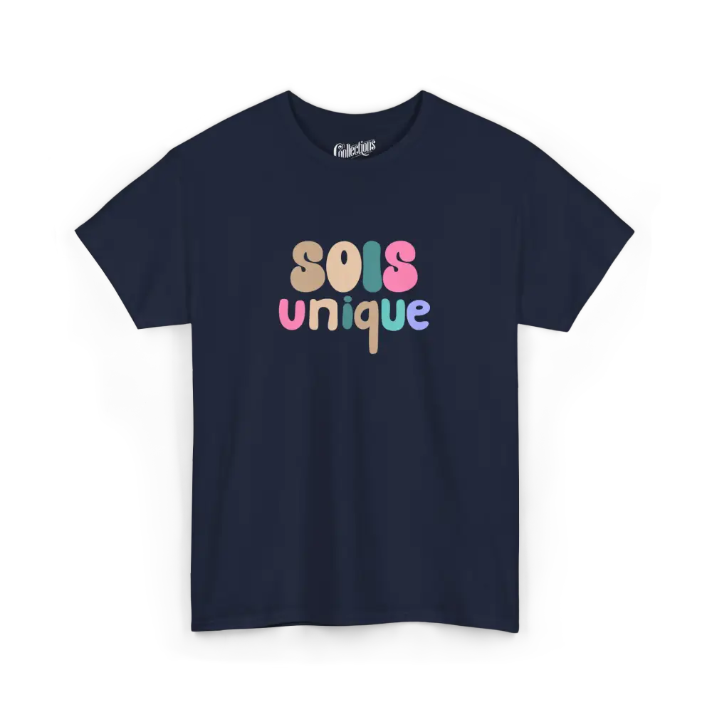 Jeunes - T-Shirt - T-shirt - Jeunes - Sois Unique - Marine / XS (4-6 ans)