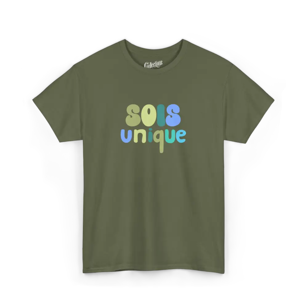 Jeunes - T-Shirt - T-shirt - Jeunes - Sois Unique - Militaire / XS (4-6 ans)