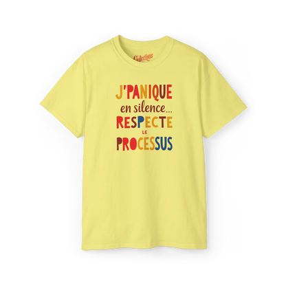 Vie d’Phoqué - T-Shirt - T-shirt – J’Panique en silence - Maïs / S / M