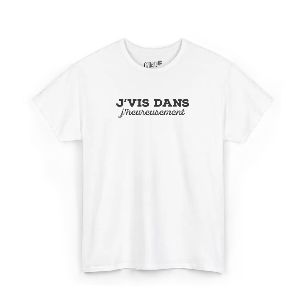 Mot Pour Mot - T-Shirt - T-shirt – J’vis dans J’Heureusement - Blanc / S / M