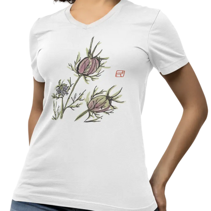Kyoto Fleurs - T-Shirt - T-shirt - Kyoto - Fleurs Sauvages - Chardons par Kumiko