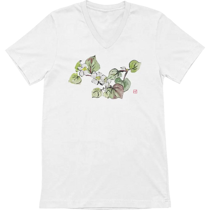 Kyoto Fleurs - T-Shirt - T-shirt - Kyoto - Fleurs Sauvages - Fleurs de pommiers par Kumiko - Blanc / S / Fleurs