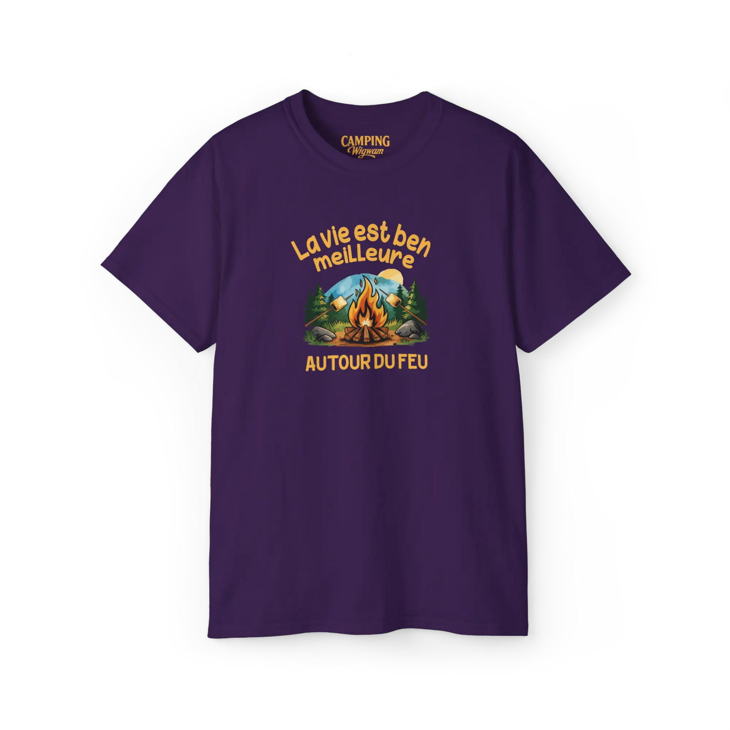 #camping - T-Shirt - T-shirt - La vie est ben meilleure autour du feu