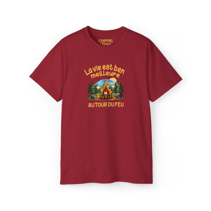 #camping - T-Shirt - T-shirt - La vie est ben meilleure autour du feu