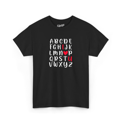 Saint-Valentin - T-Shirt - T-shirt - L’ABC de l’amour - Noir / S / M