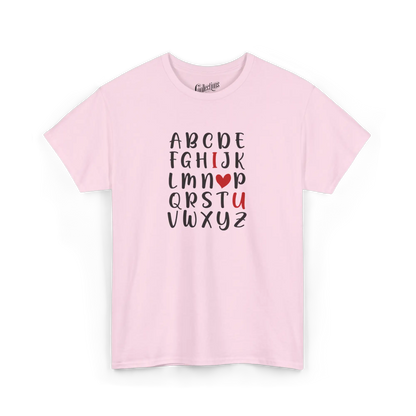 Saint-Valentin - T-Shirt - T-shirt - L’ABC de l’amour - Rose clair / S / M